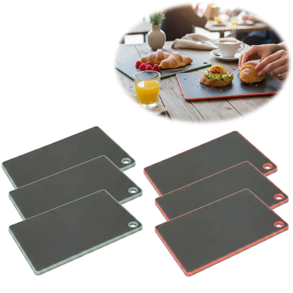 LS-LebenStil Essbrettchen 6er Set Kunststoff grau 23x16cm