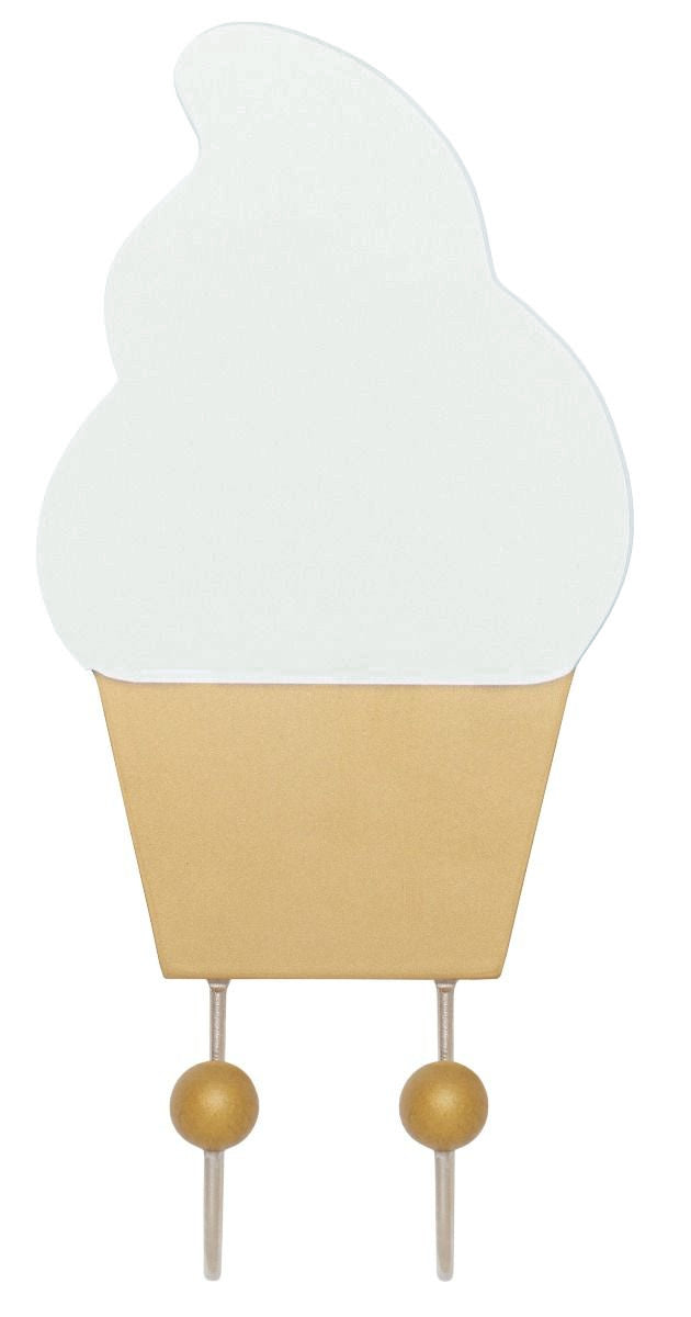 JaBaDaBaDo R16040 Kleiderhaken Eis Weiß-Gold 22cm