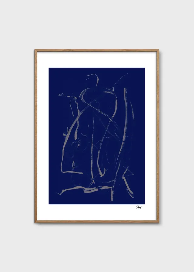 The Poster Club Brush Orchestra Poster 30x40 cm blau