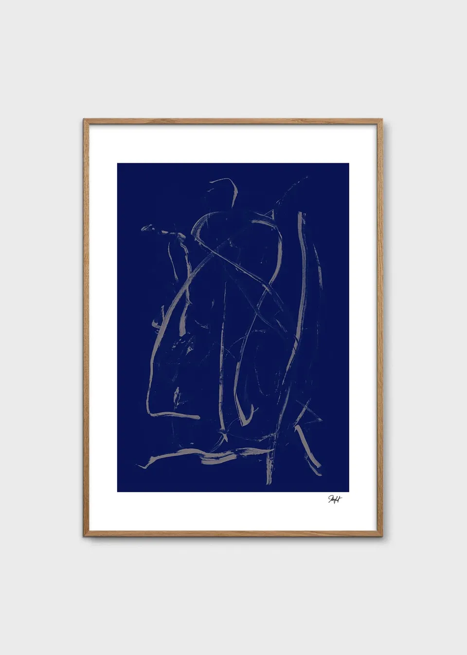 The Poster Club Brush Orchestra Poster 30x40 cm blau