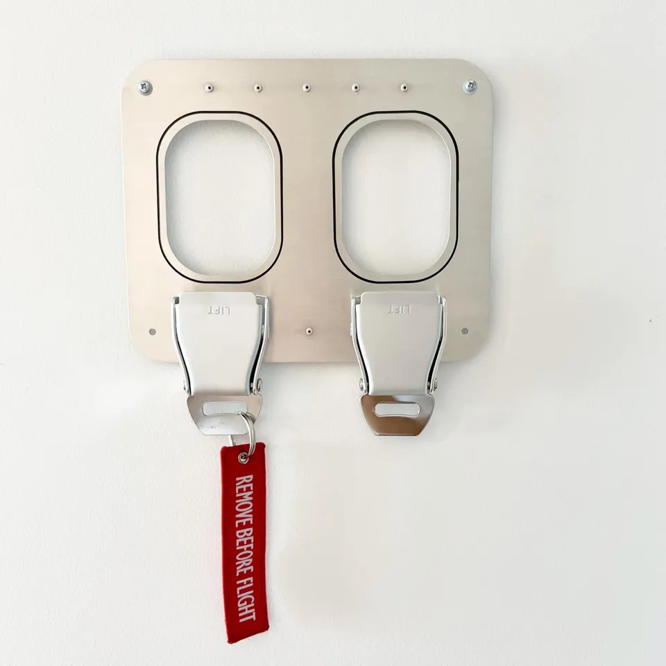 aircraftwindows Key Holder Double Schlüsselbrett 2er Aluminium