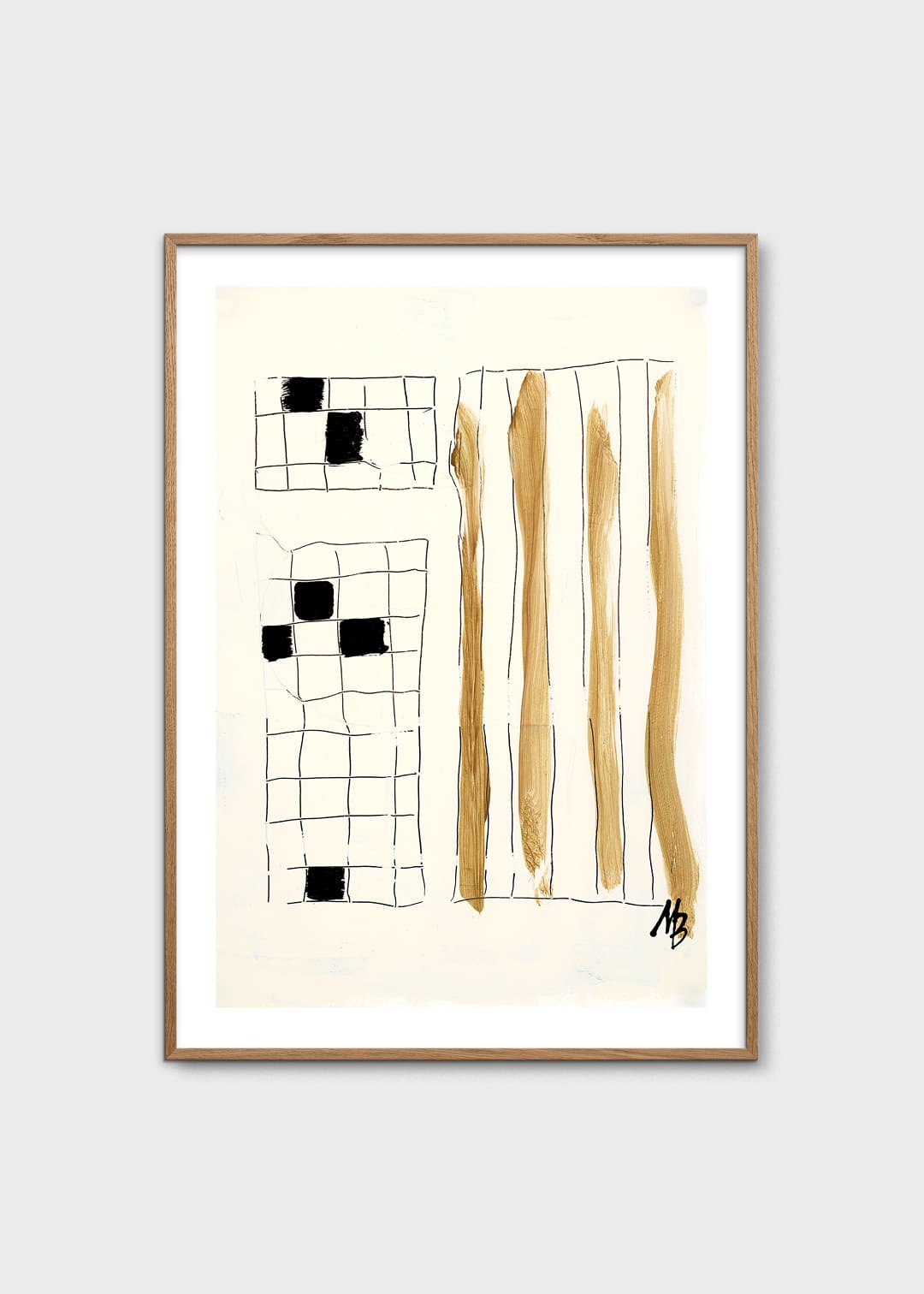 The Poster Club Abstract Carpets Poster 30x40 cm beige