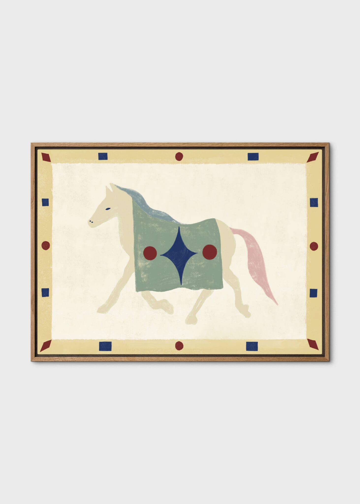 The Poster Club Horse Geometri Leinwandbild 30x40 cm Pferd