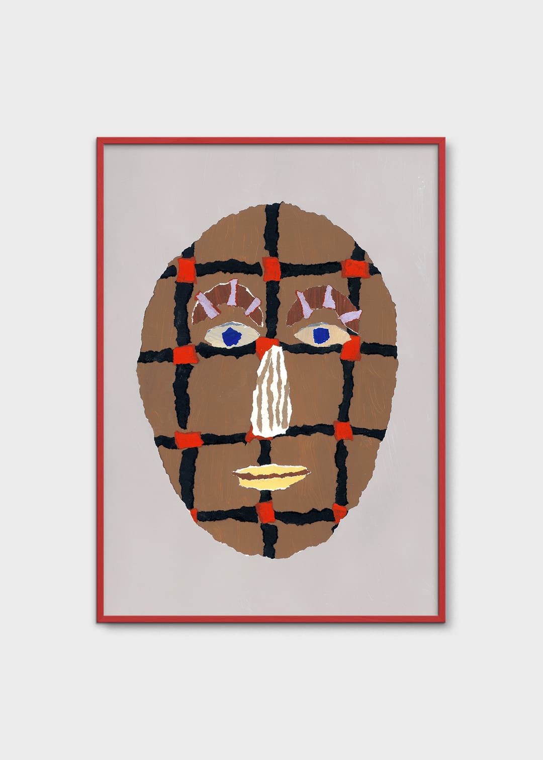 The Poster Club Art Prints Grid Portrait Kunstdruck 30x40 cm braun
