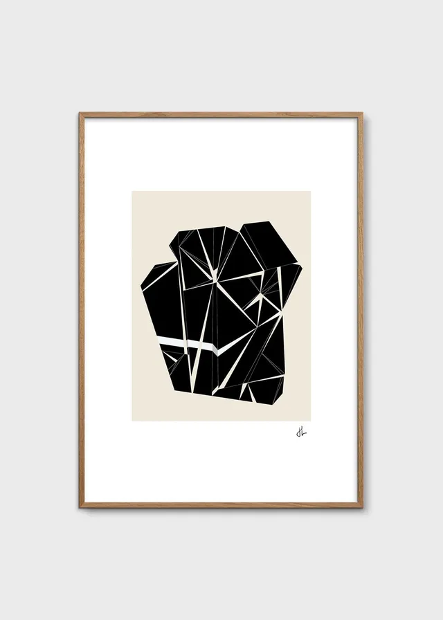 The Poster Club Cliff Kunstdruck 50x70 cm beige schwarz