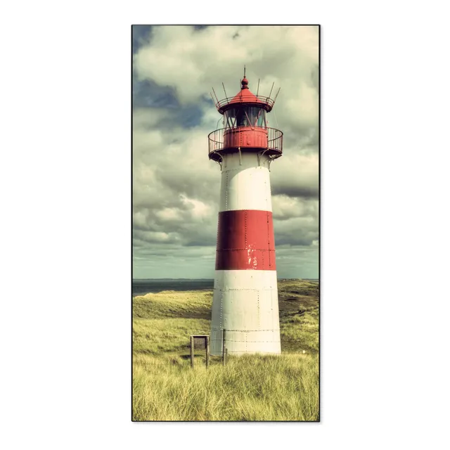 Banjado Magnettafel 37x78 cm Magnetwand Leuchtturm Sylt