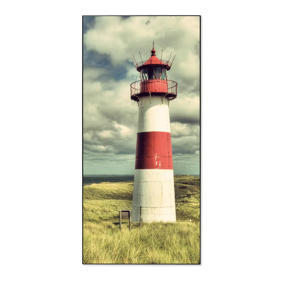 Banjado Magnettafel 37x78 cm Magnetwand Leuchtturm Sylt