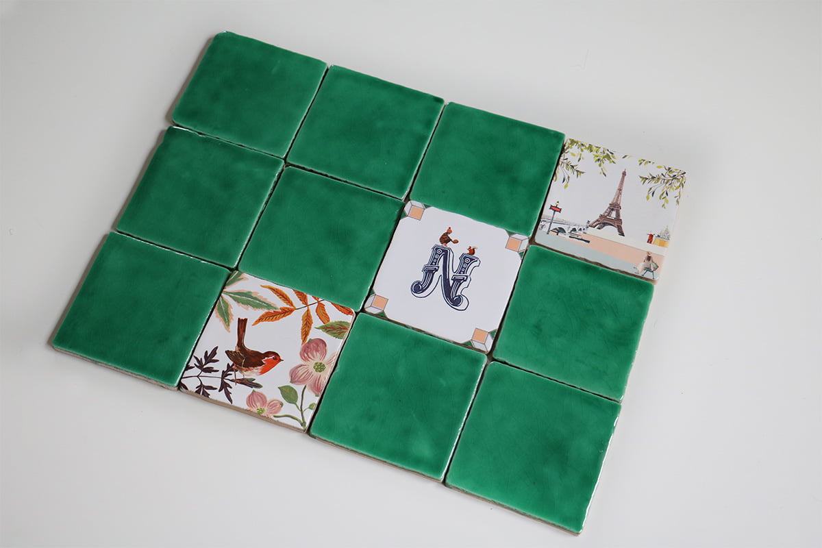 Storytiles Plain Tiles Helder Groen Wandfliese Grün 10x10 cm