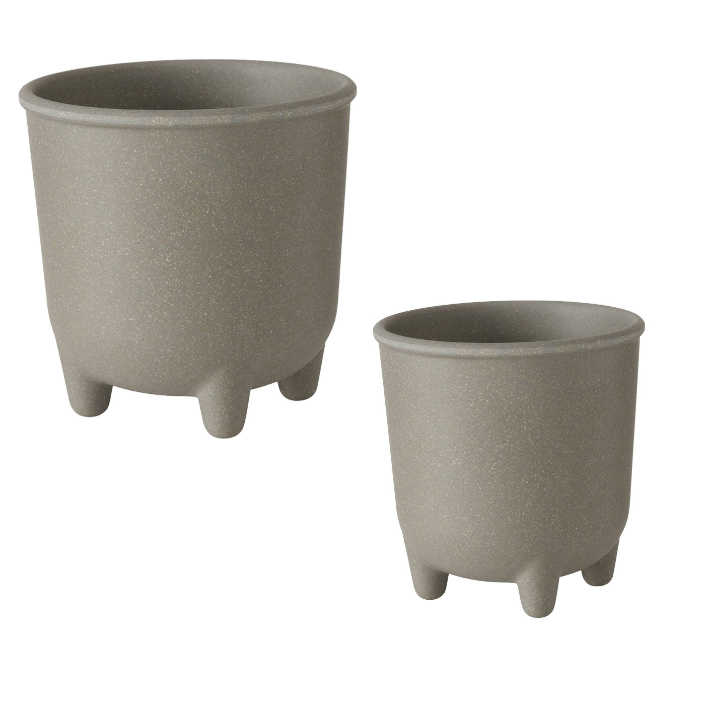 LS-LebenStil Garten & Camping List Übertopf Anthrazit 2er Set Rund