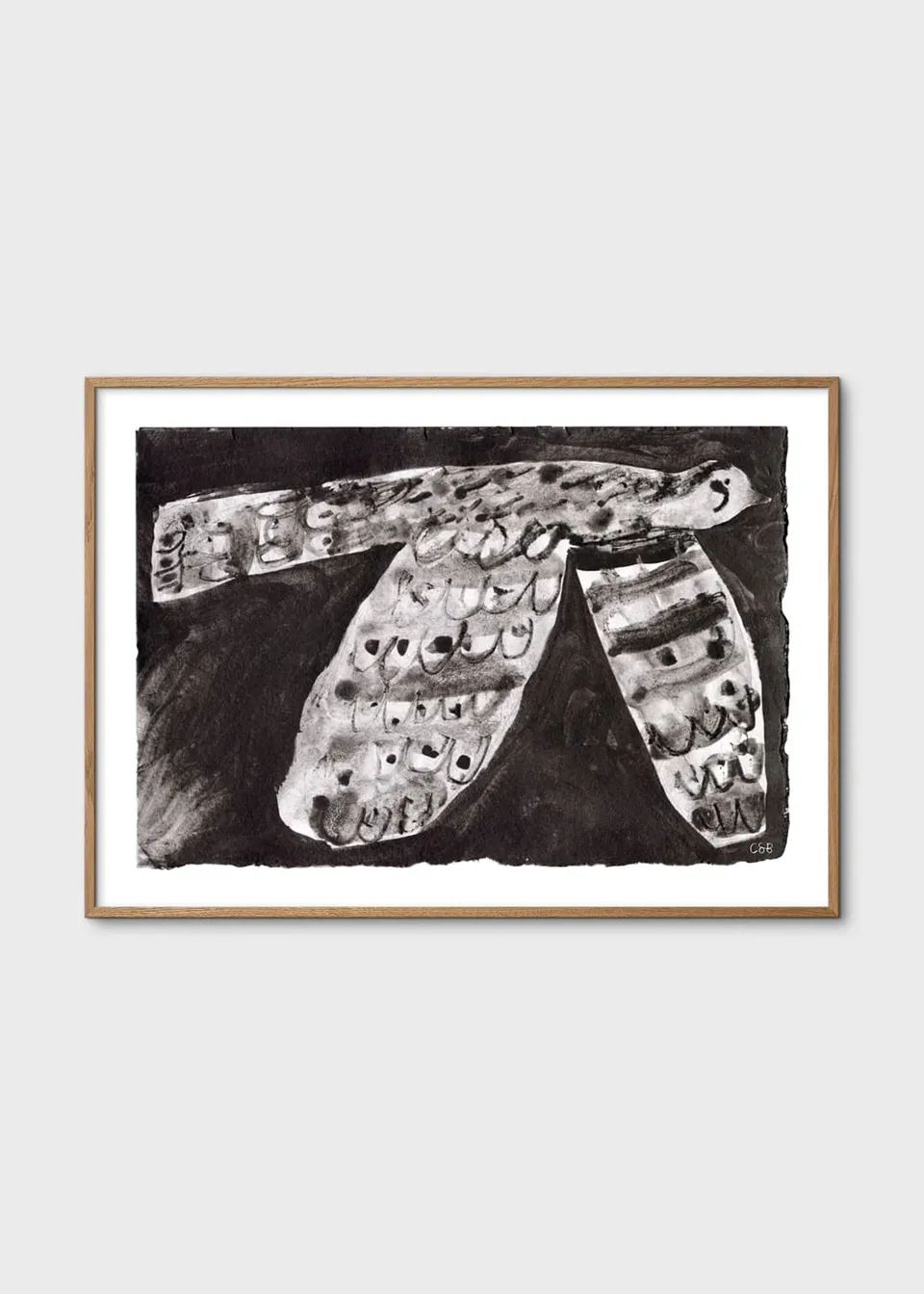 The Poster Club Art Prints Bird I Poster A4 schwarz-weiß