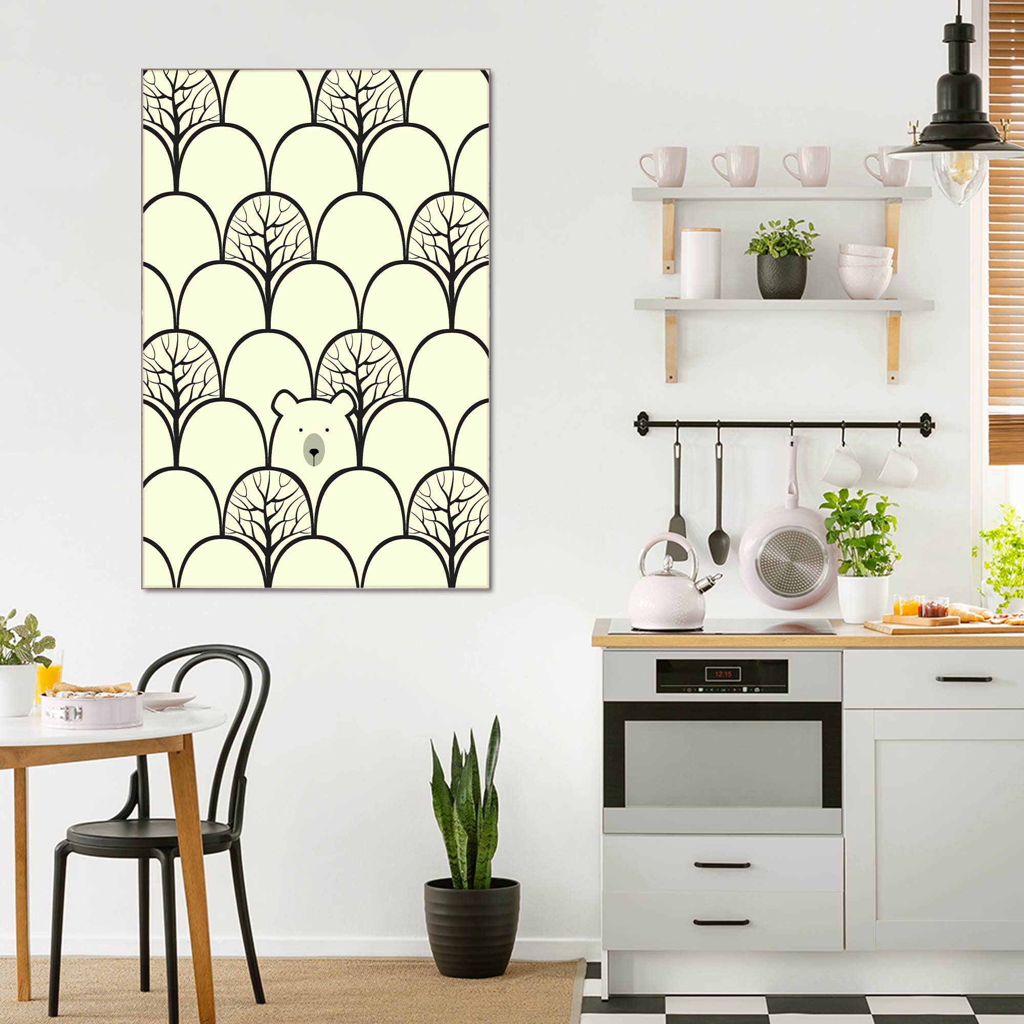 Banjado Magnettafel Waldbeeren Glasmagnettafel 40x60 cm Muster