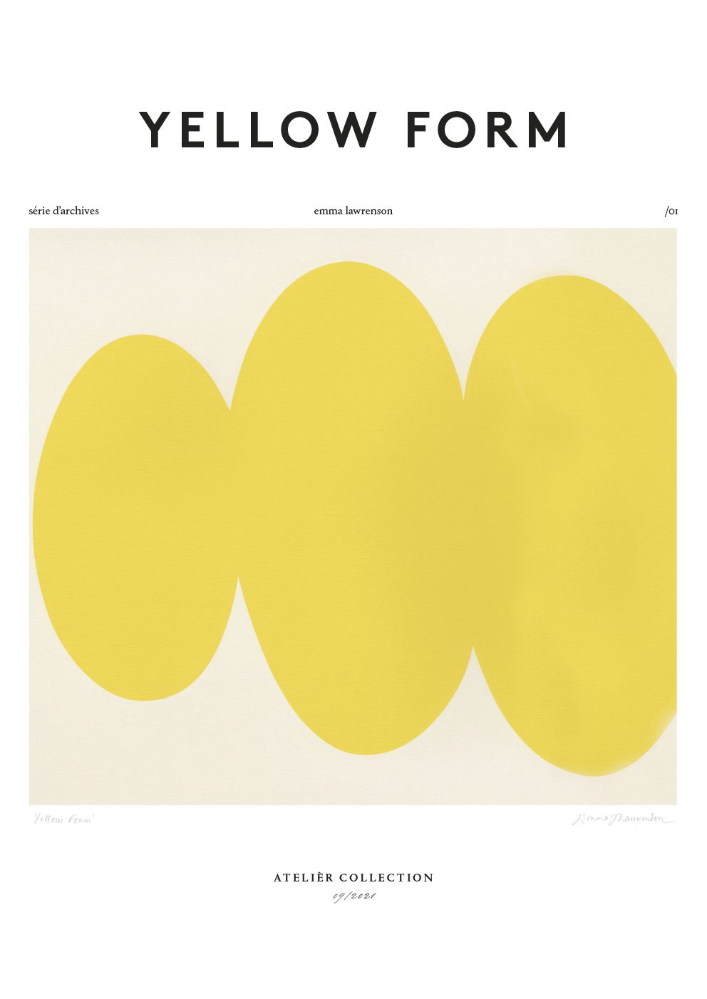 The Poster Club Art Prints Yellow Form Poster A4 gelb