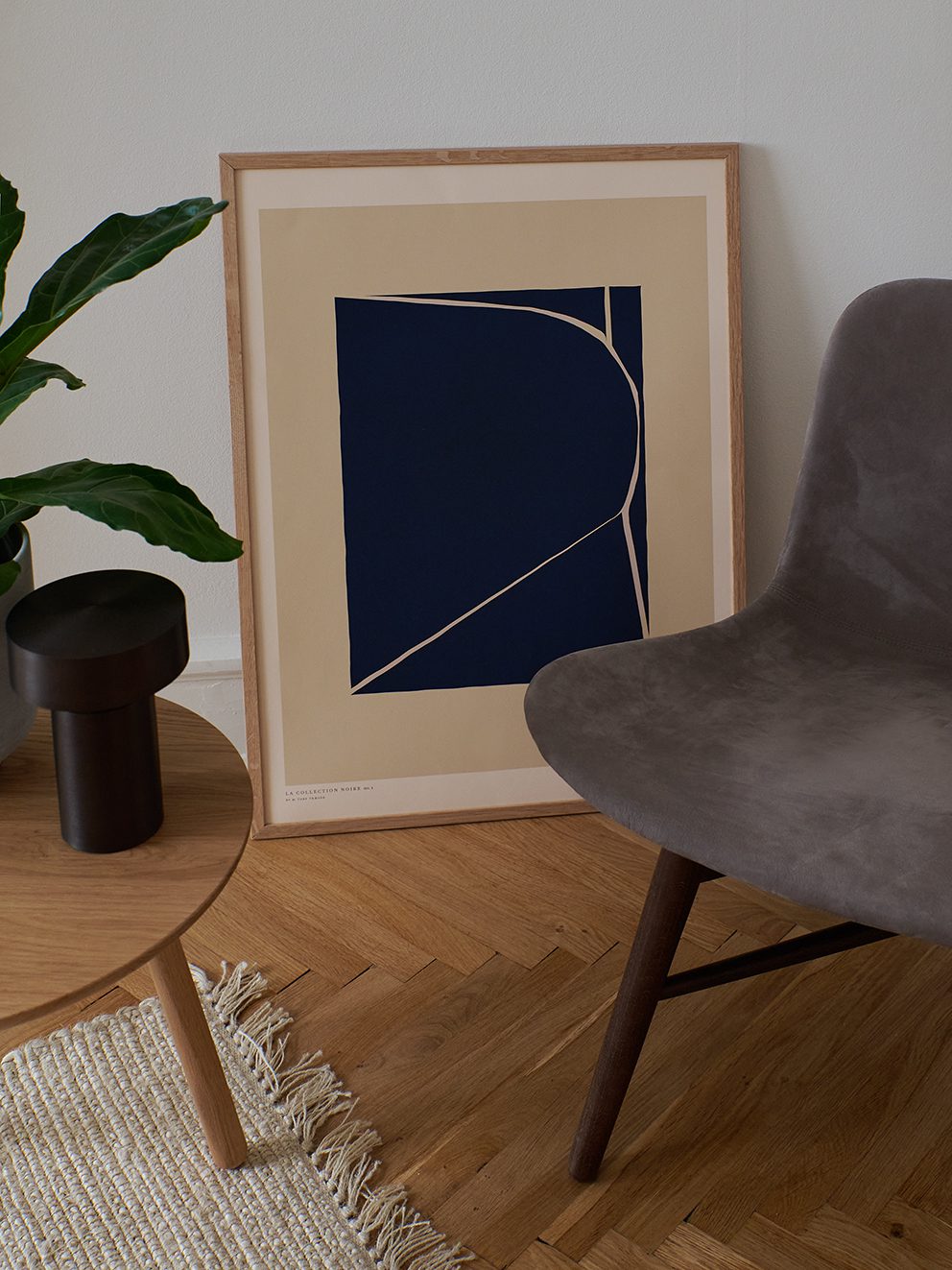 The Poster Club Art Prints Structure Poster A4 beige blau
