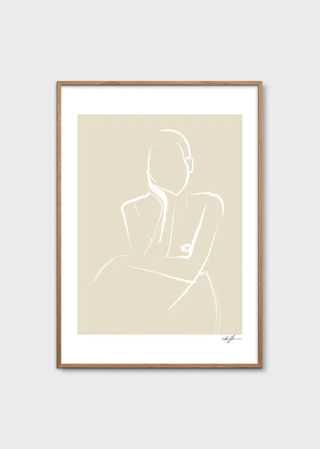 The Poster Club Demure Poster 30x40 cm beige