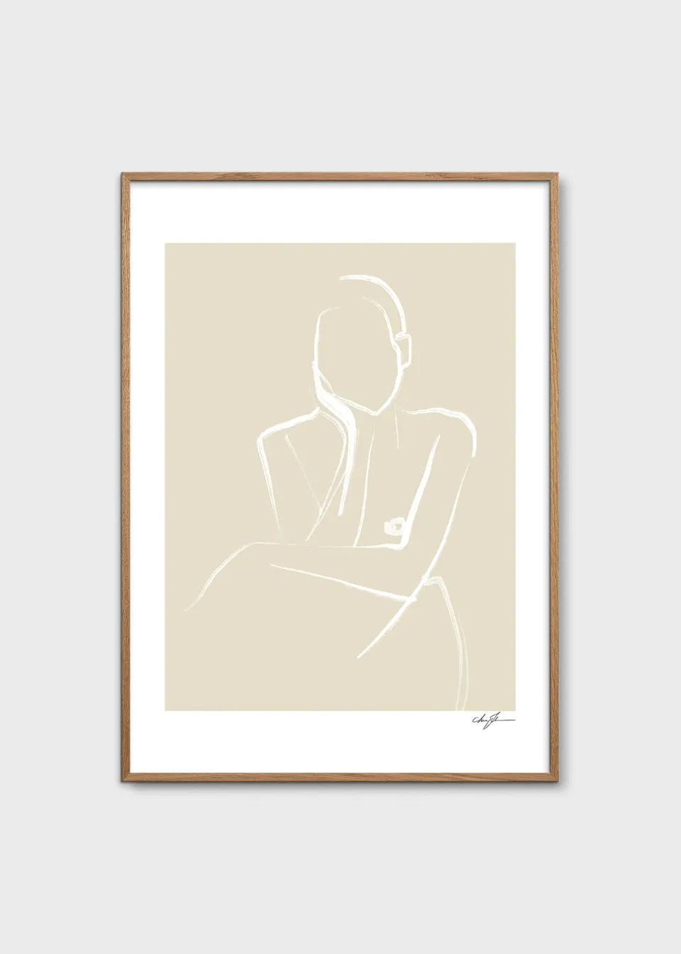 The Poster Club Demure Poster 30x40 cm beige