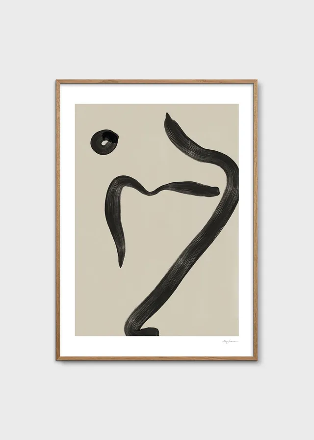The Poster Club Art Prints Linear Poster 30x40 cm schwarz grau
