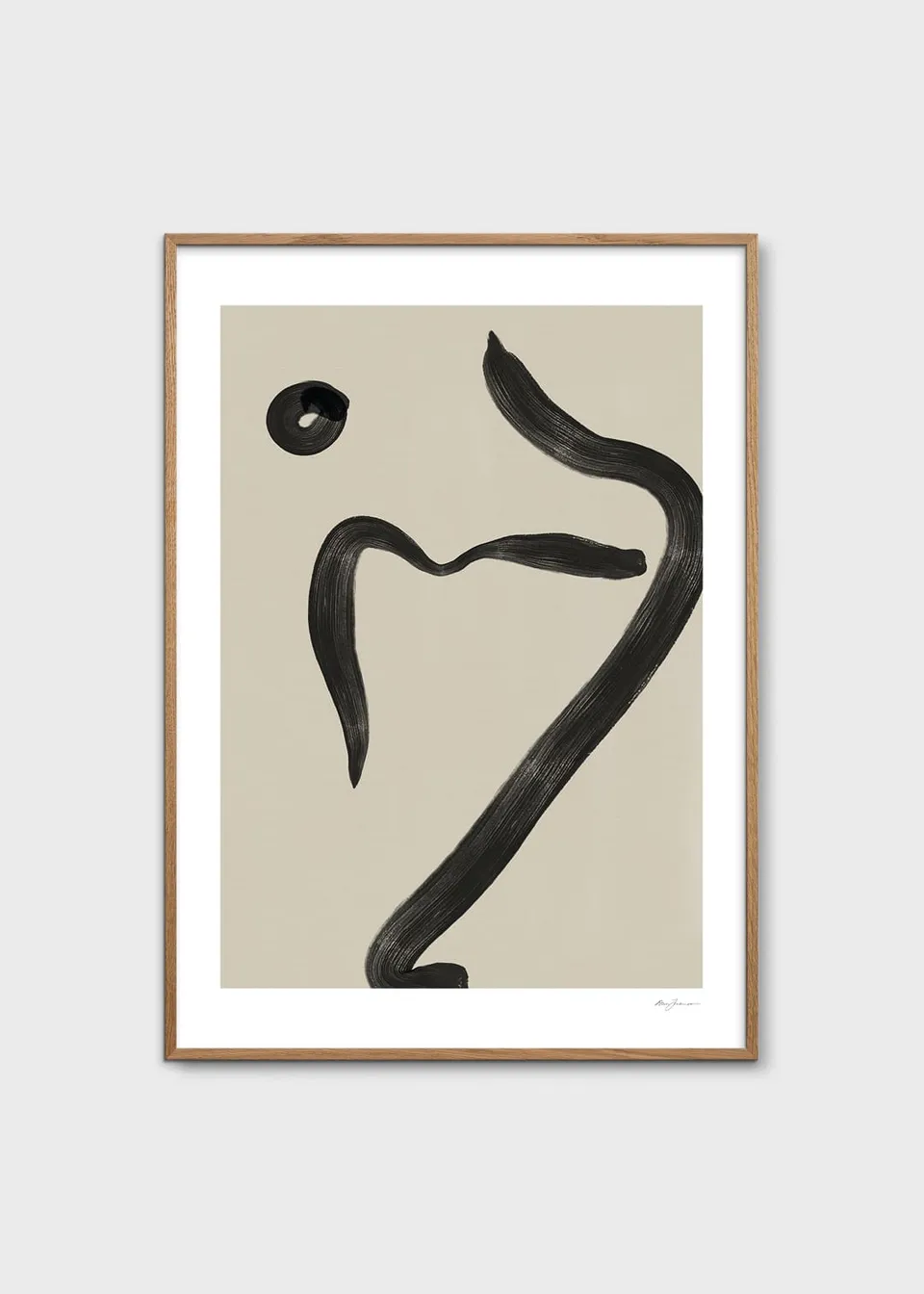 The Poster Club Art Prints Linear Poster 30x40 cm schwarz grau