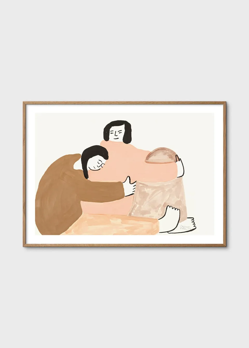 The Poster Club Art Prints Stay Close Poster A4 beige rosa