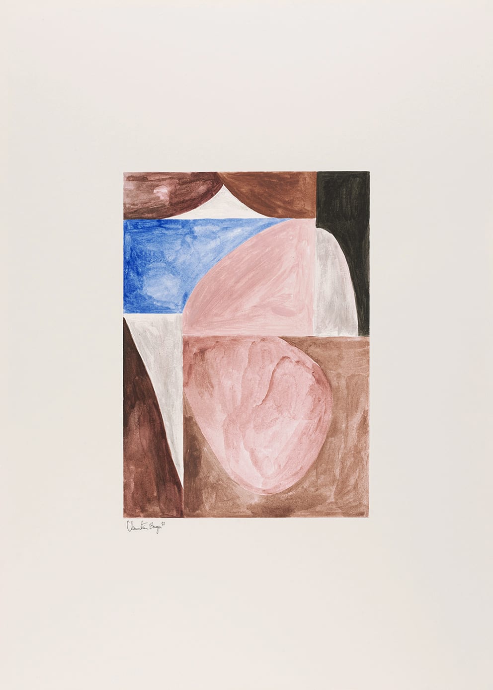 The Poster Club Shapes 01 Kunstdruck A4 blau rosa