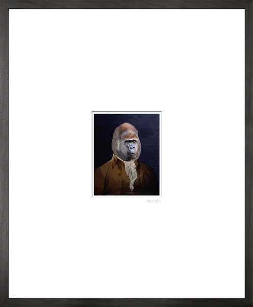Mineheart Gorilla Canvas Wandbild Schwarz-Weiß Minimalist