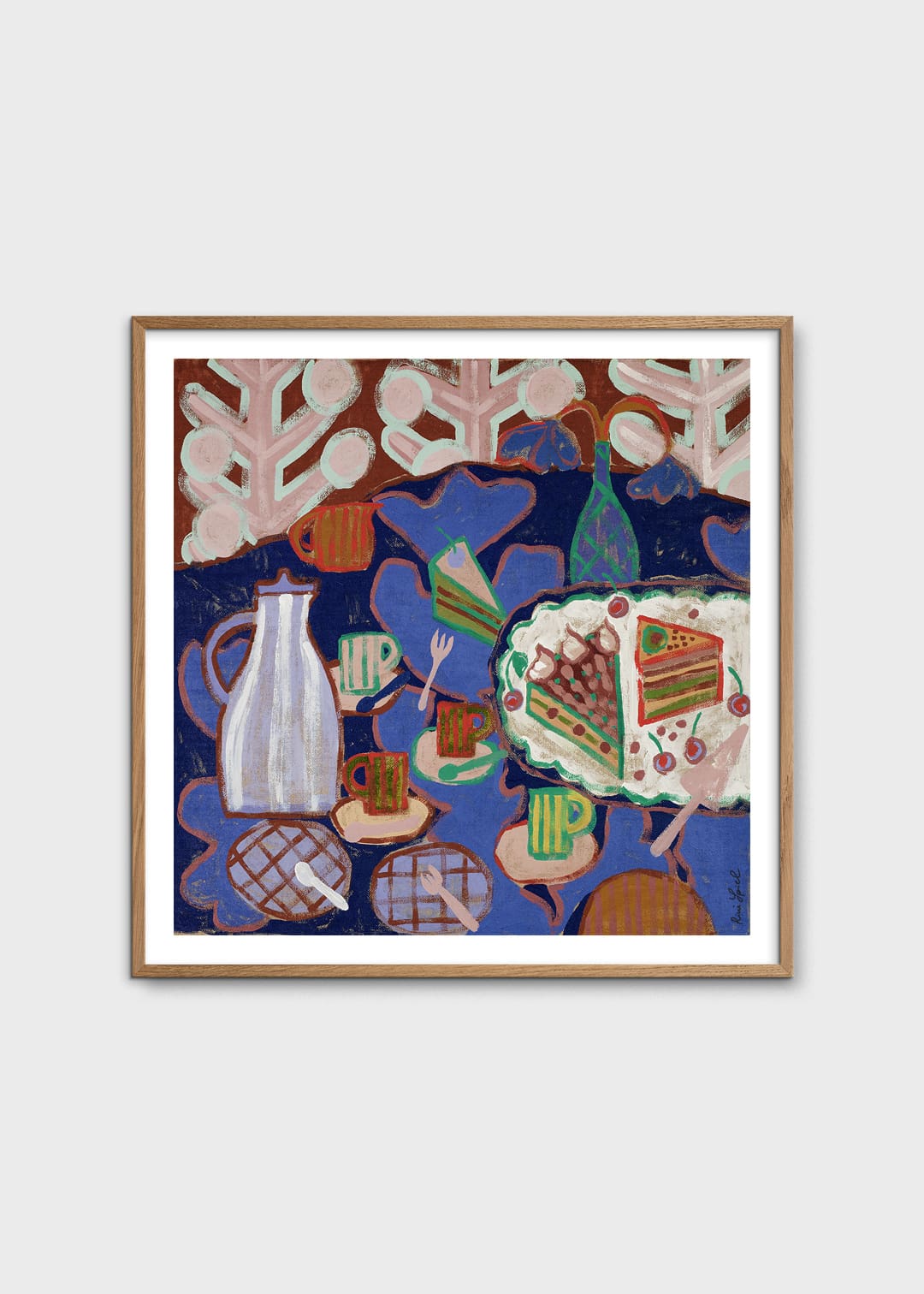 The Poster Club Cake Kunstdruck 50x50 cm bunt abstrakt