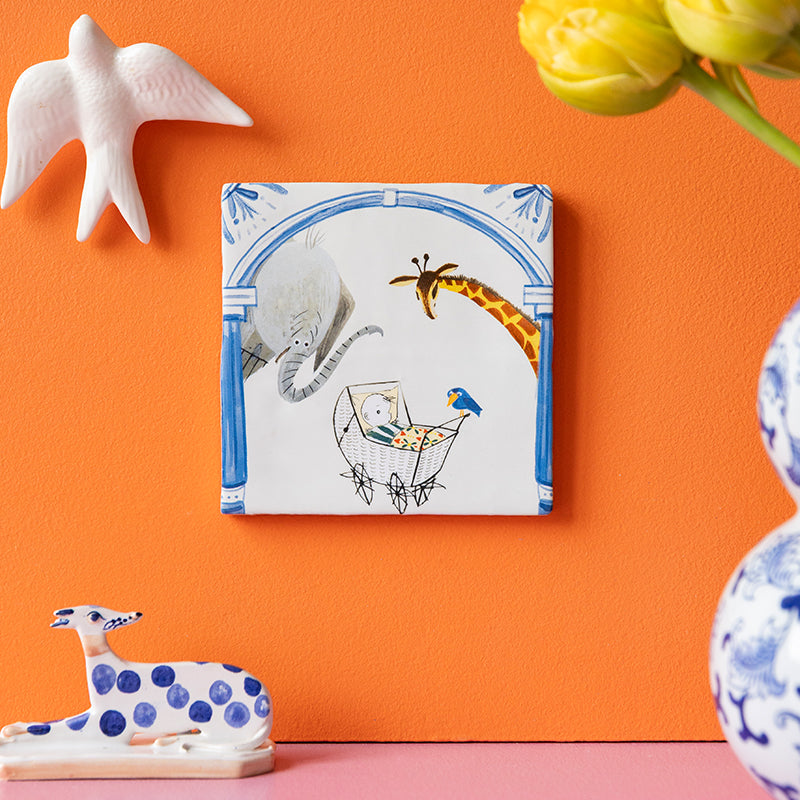 StoryTiles Delft Blue Jou bewonderen Fliese 10x10 cm Baby