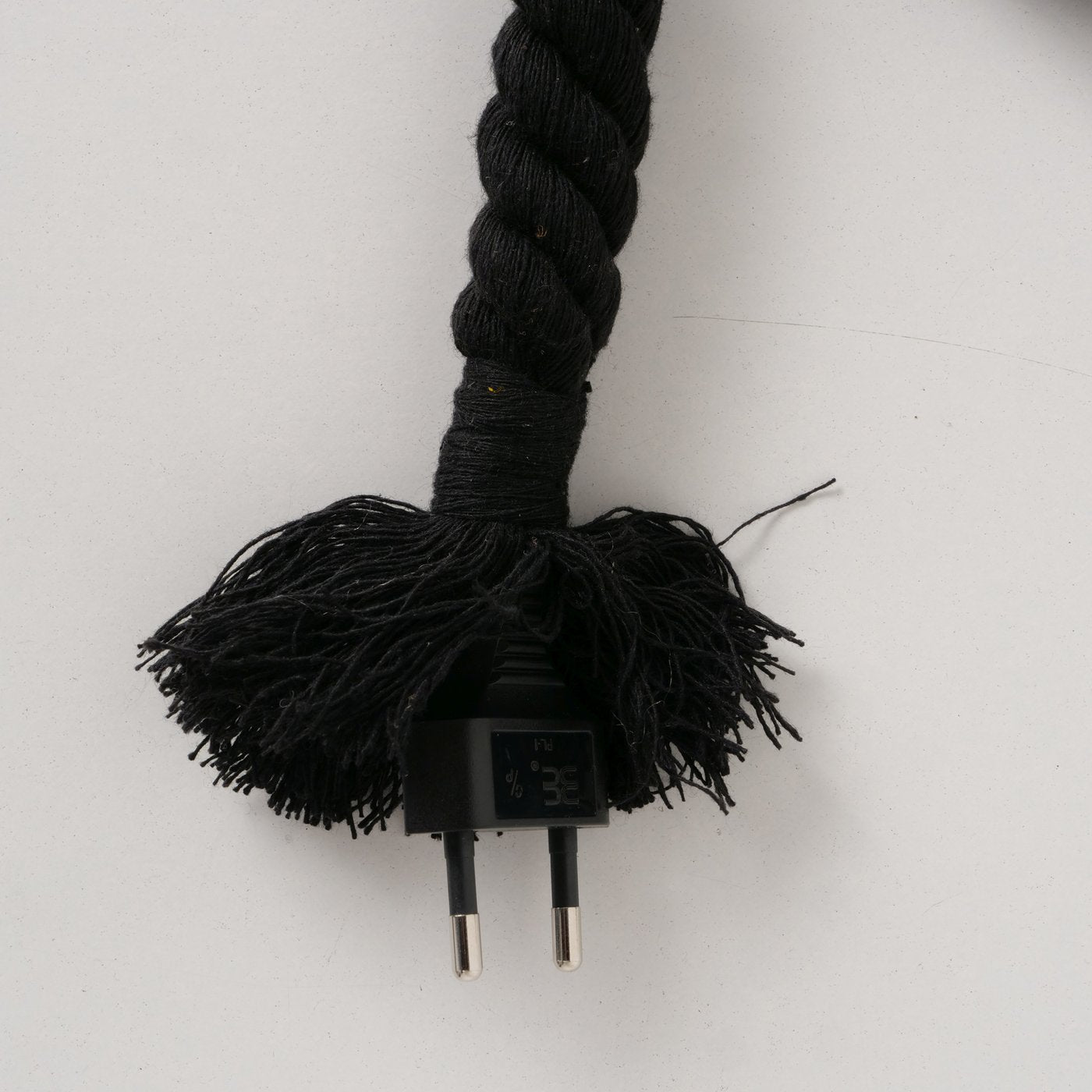 LS-LebenStil Möbel & Wohnen Pendelleuchte 300cm Schwarz Sisal-Seil