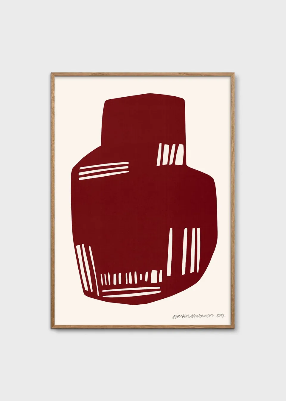 The Poster Club Corpus Red Kunstdruck A4 rot abstrakt