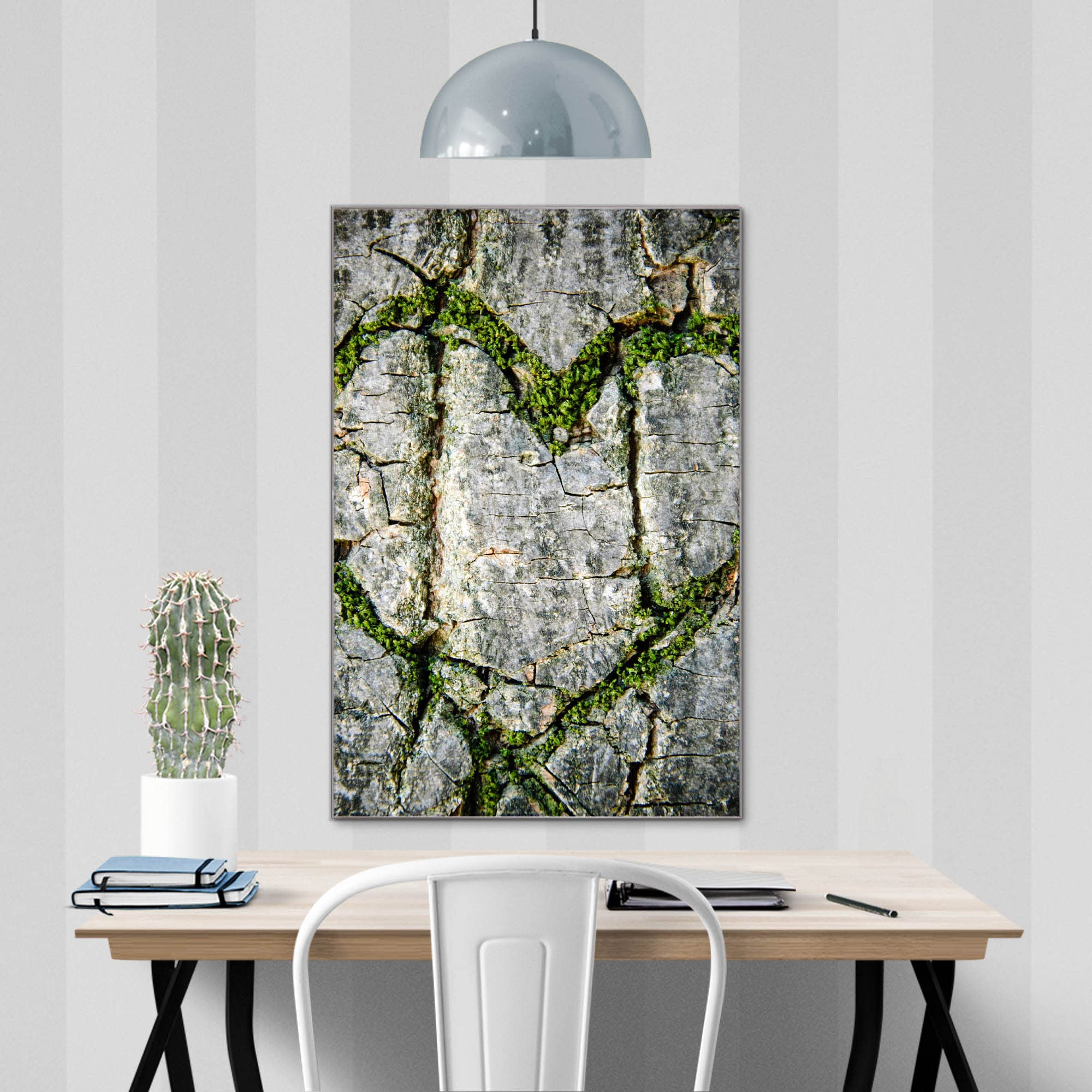 Banjado Magnettafel Herz Aus Moos Magnetboard 60x40 beschreibbar