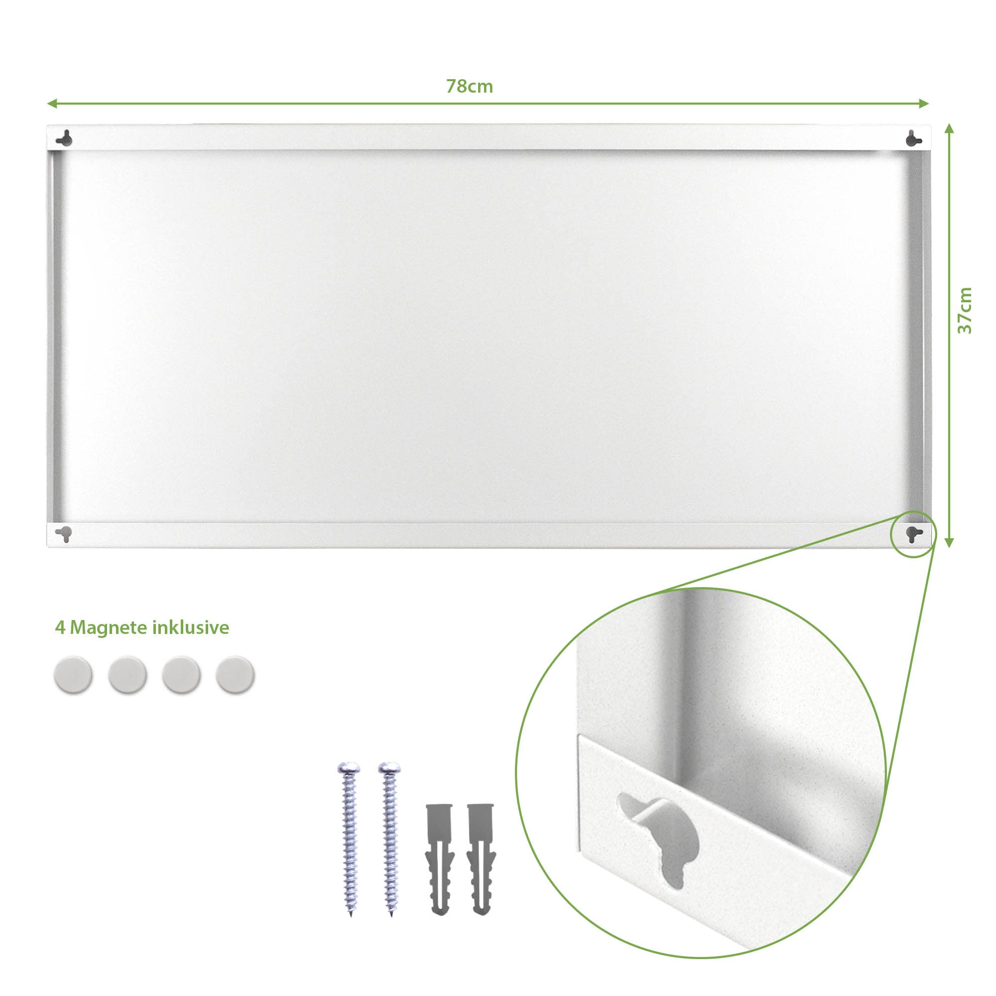 Banjado Magnettafel Rumschnüffeln 37x78 cm Magnetwand