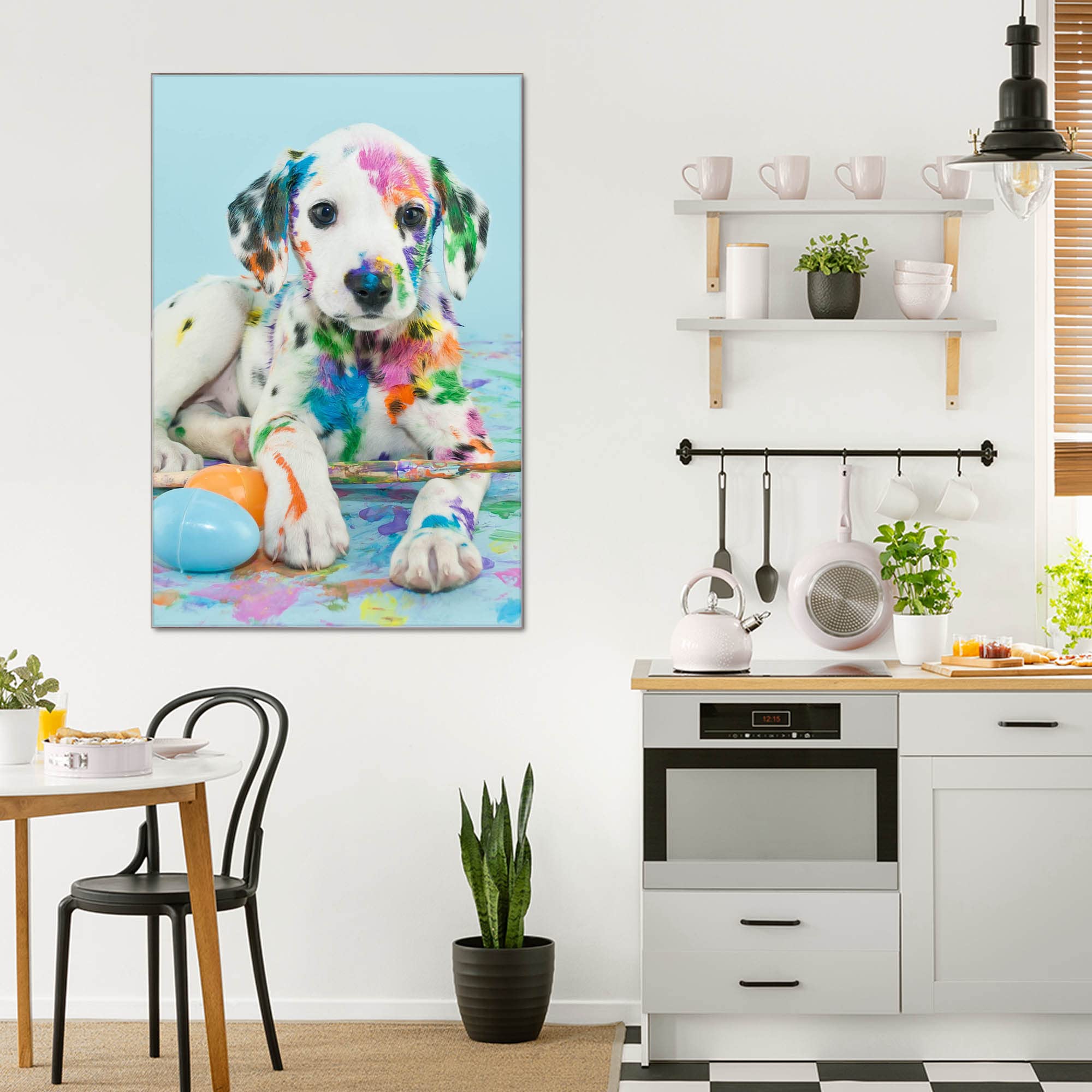Banjado Magnettafel Glas 40x60cm Magnetboard Bunter Dalmatiner Hund