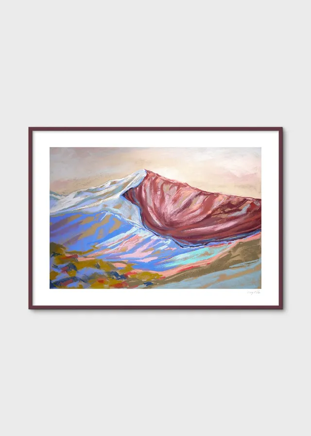 The Poster Club Art Prints Velvet Peak IV Poster A4 blau