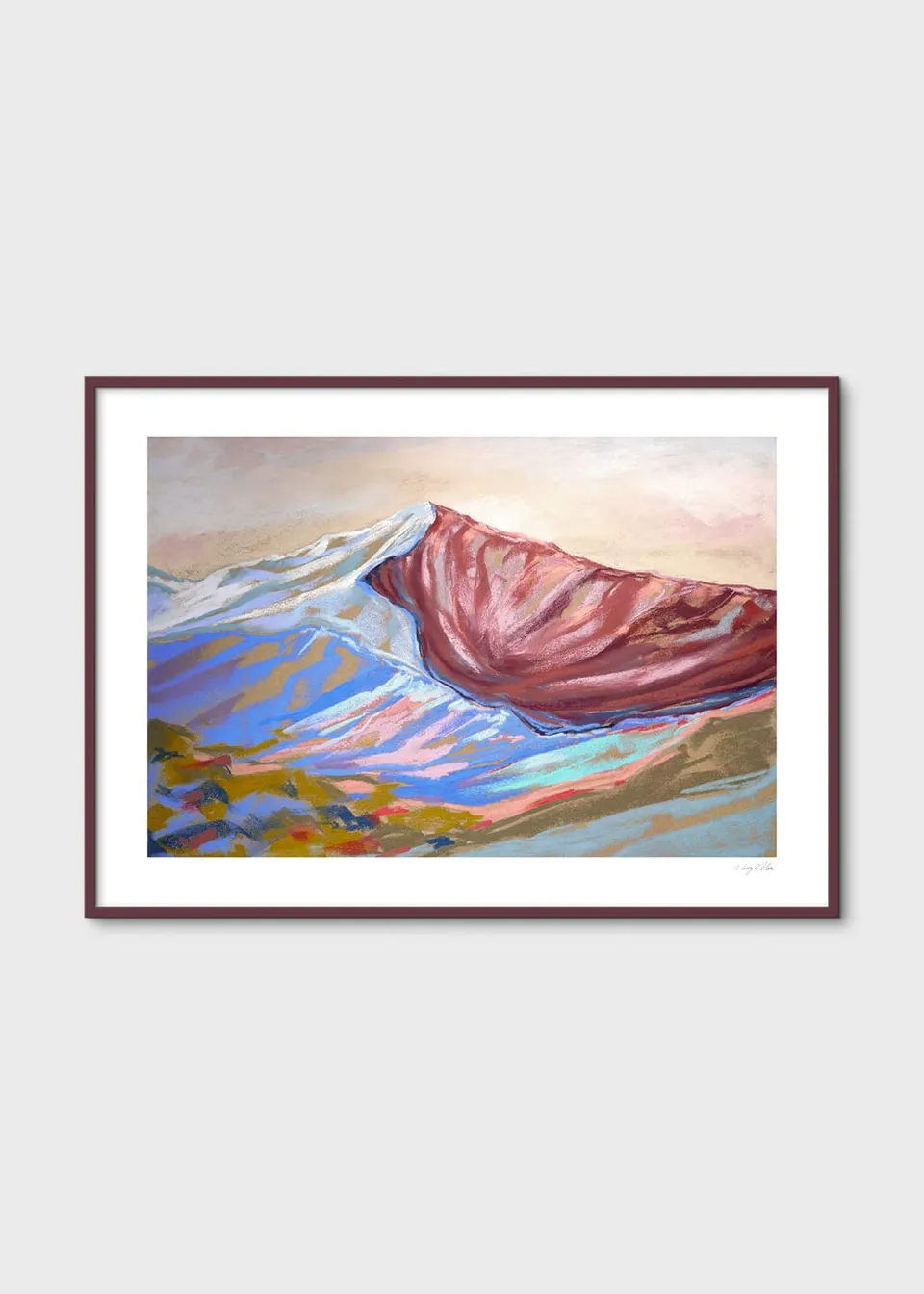 The Poster Club Art Prints Velvet Peak IV Poster A4 blau