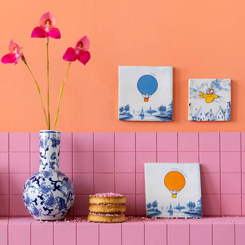 Storytiles Delft Blue Nijntjes Reise Wandfliese M Baby