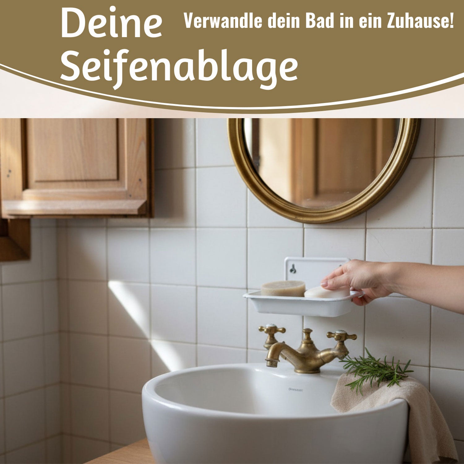 Ib Laursen Seifenschale Emaille weiß 16 cm Wandmontage