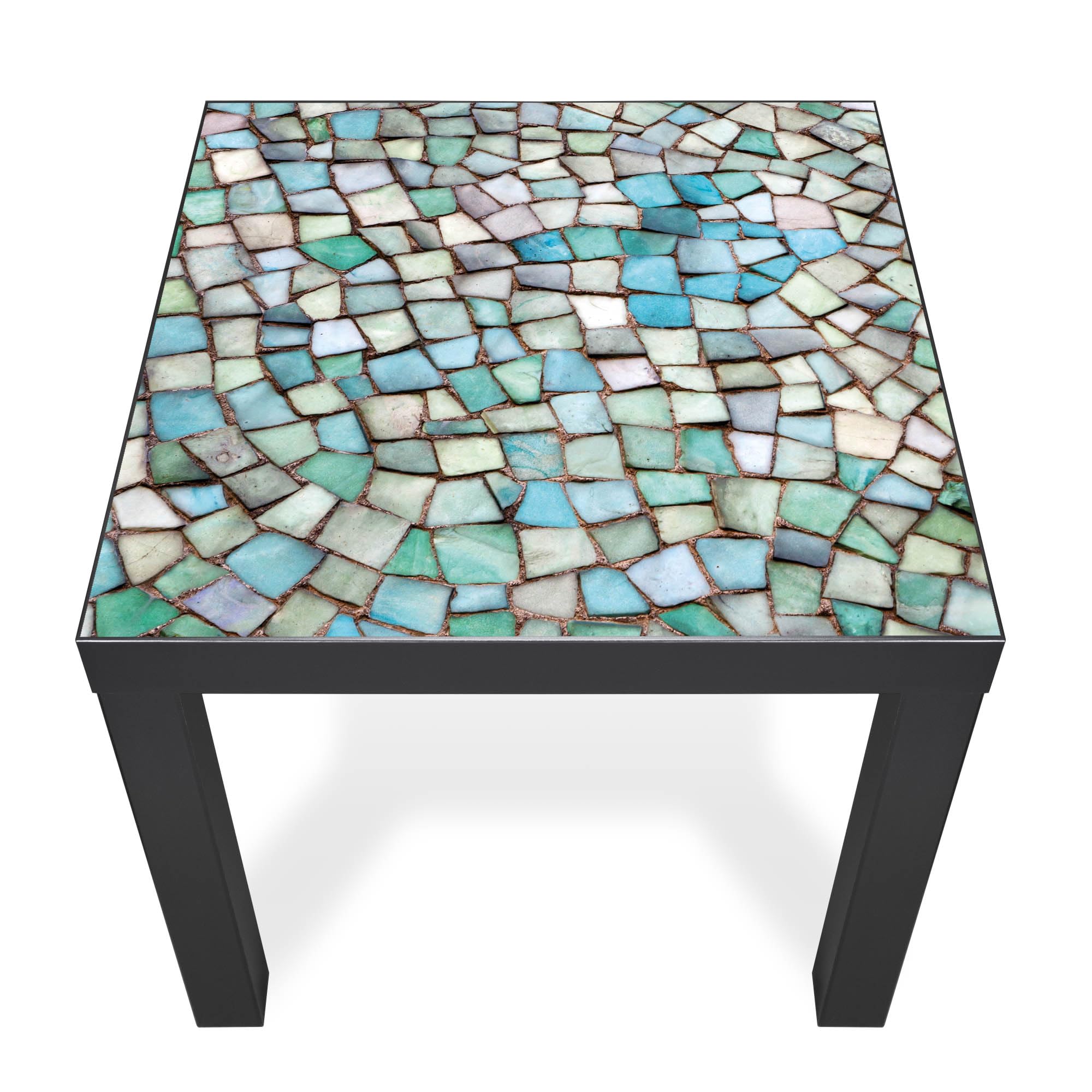 Banjado Möbelfolie Mosaik Blau Tischfolie 55x55 Kachel