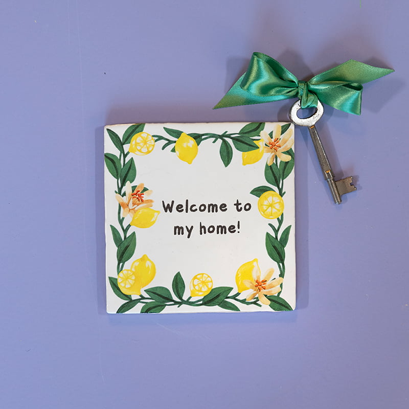 Storytiles Delft Blue Zitronen Wandfliese S 10x10 cm mit Text