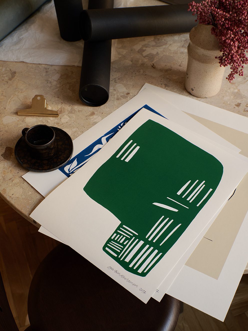 The Poster Club Art Prints Corpus Green Poster A4 grün