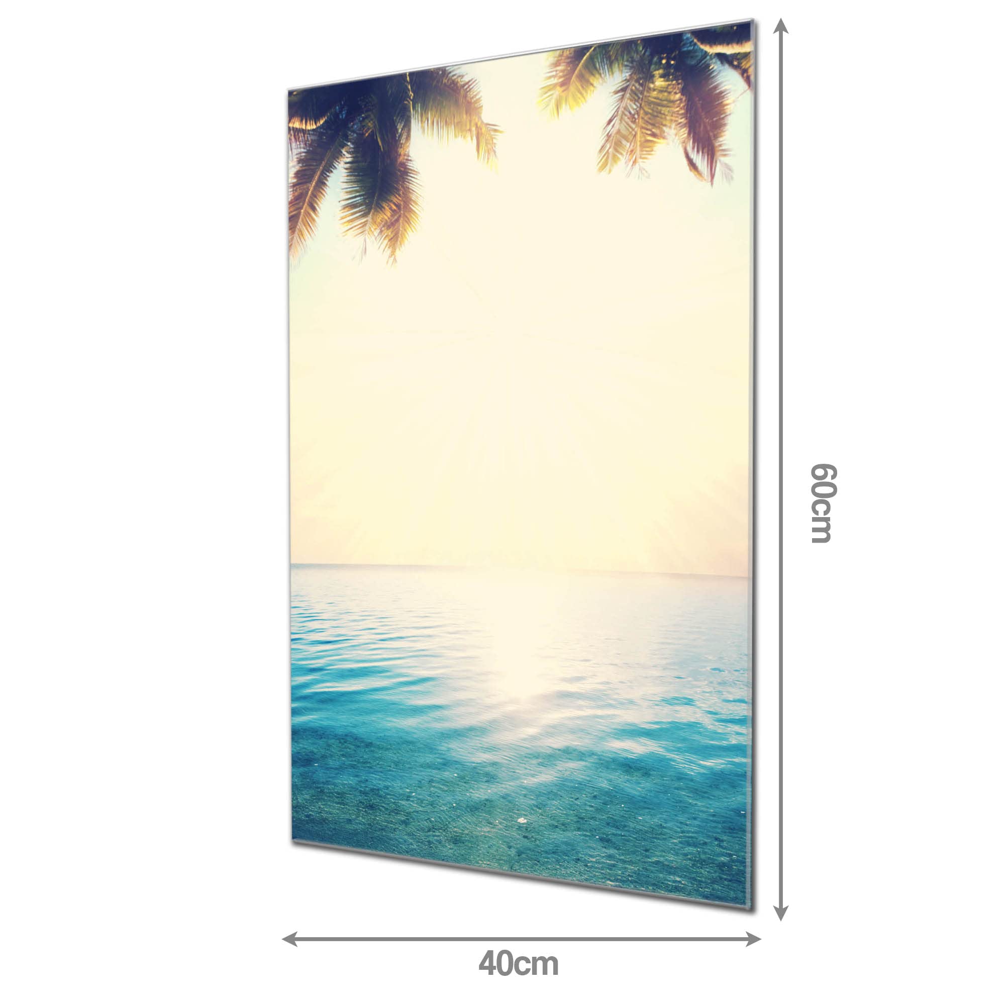 Banjado Magnettafel Paradis Glasmagnettafel 40x60 cm Strand