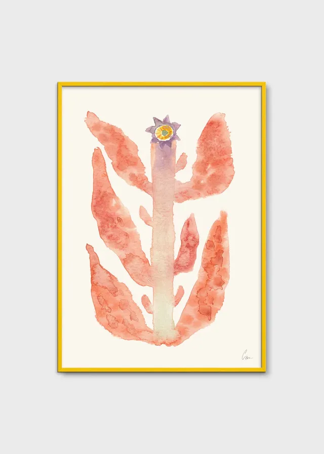 The Poster Club Augusti Poster A4 Orange Botanik
