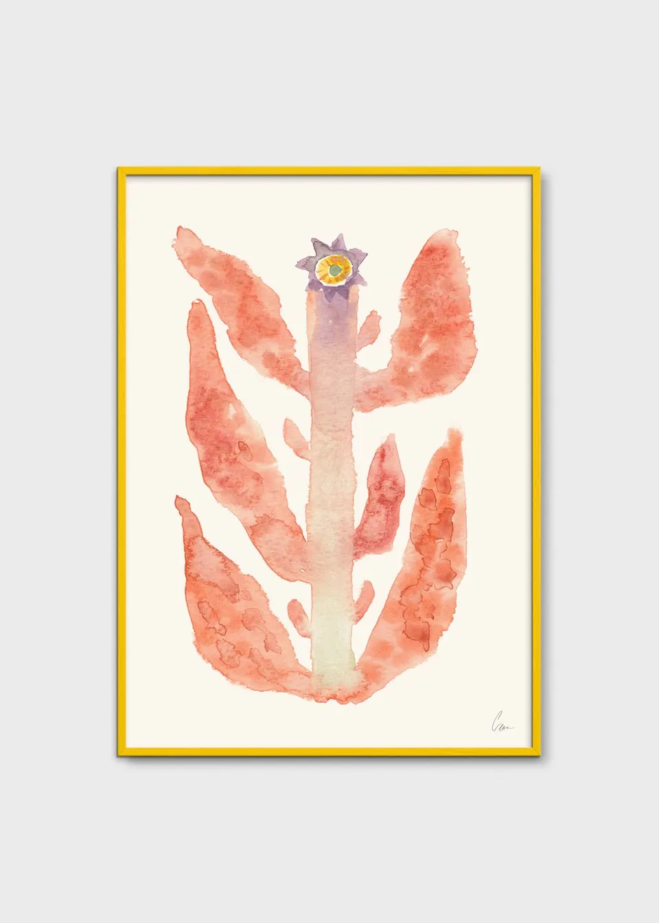 The Poster Club Augusti Poster A4 Orange Botanik