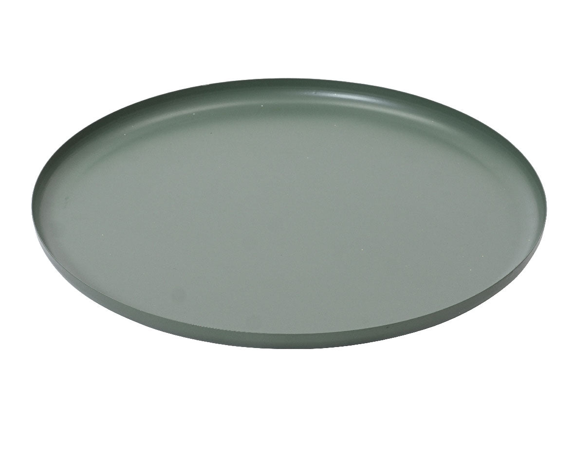 LS-LebenStil Küche & Haushalt Amrum Deko-Tablett rund 42cm grün