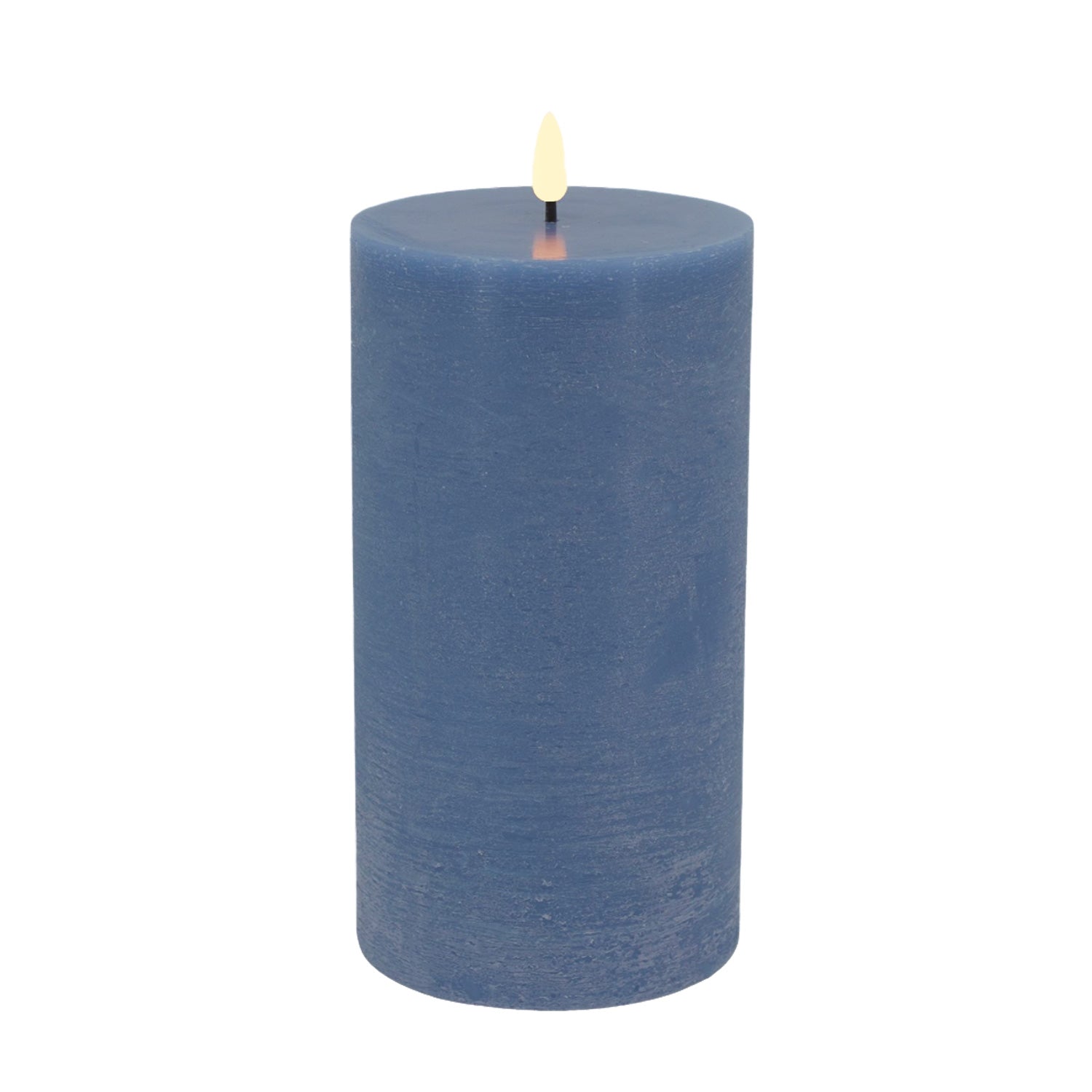 LS-LebenStil Möbel & Wohnen LED Stumpenkerze 20x10cm blau