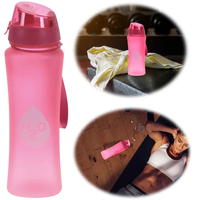 LS-LebenStil Sportflasche Rot Pink 650ml auslaufsicher