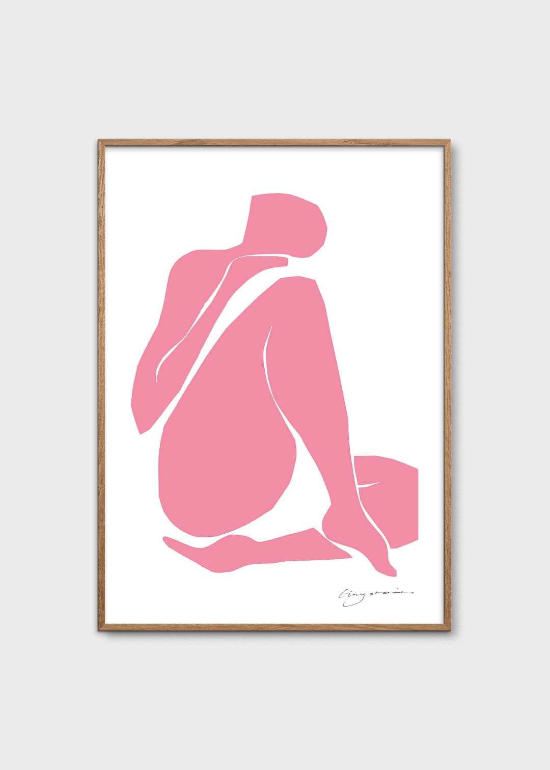 The Poster Club Art Prints Mauve Intimacy Poster A4 rosa
