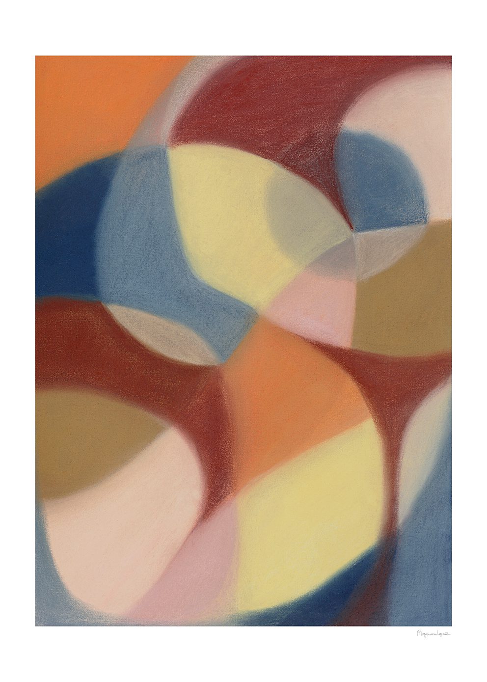 The Poster Club Art Prints Increase Poster A4 abstrakt blau