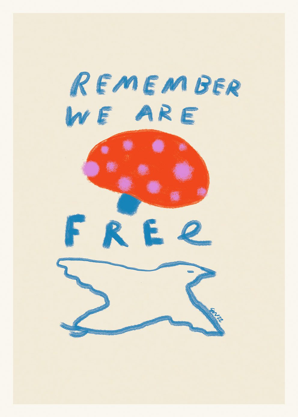 The Poster Club Remember You are Free Poster 30x40 cm abstrakt