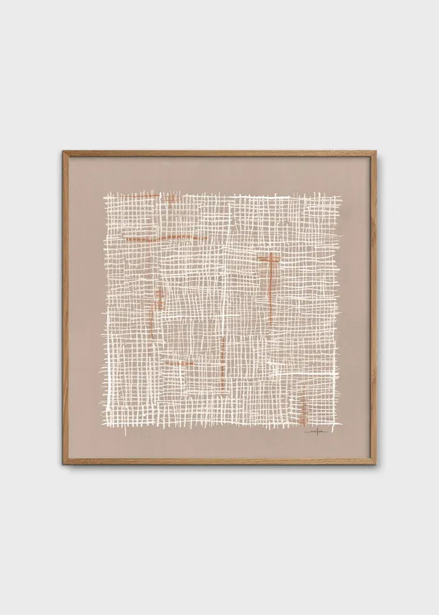 The Poster Club Net No. 5 Kunstdruck 50x50 cm beige