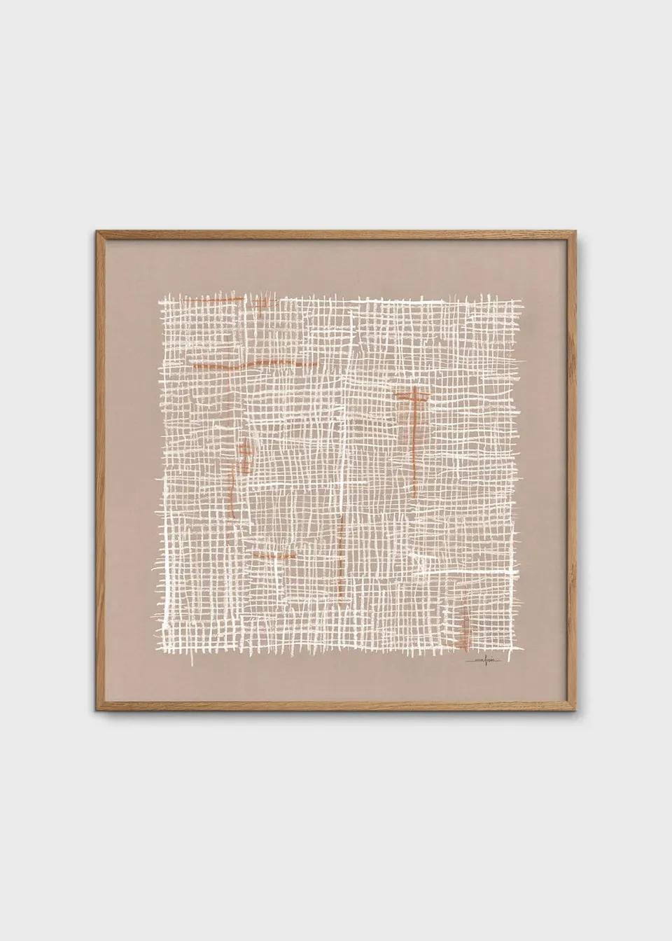 The Poster Club Net No. 5 Kunstdruck 50x50 cm beige