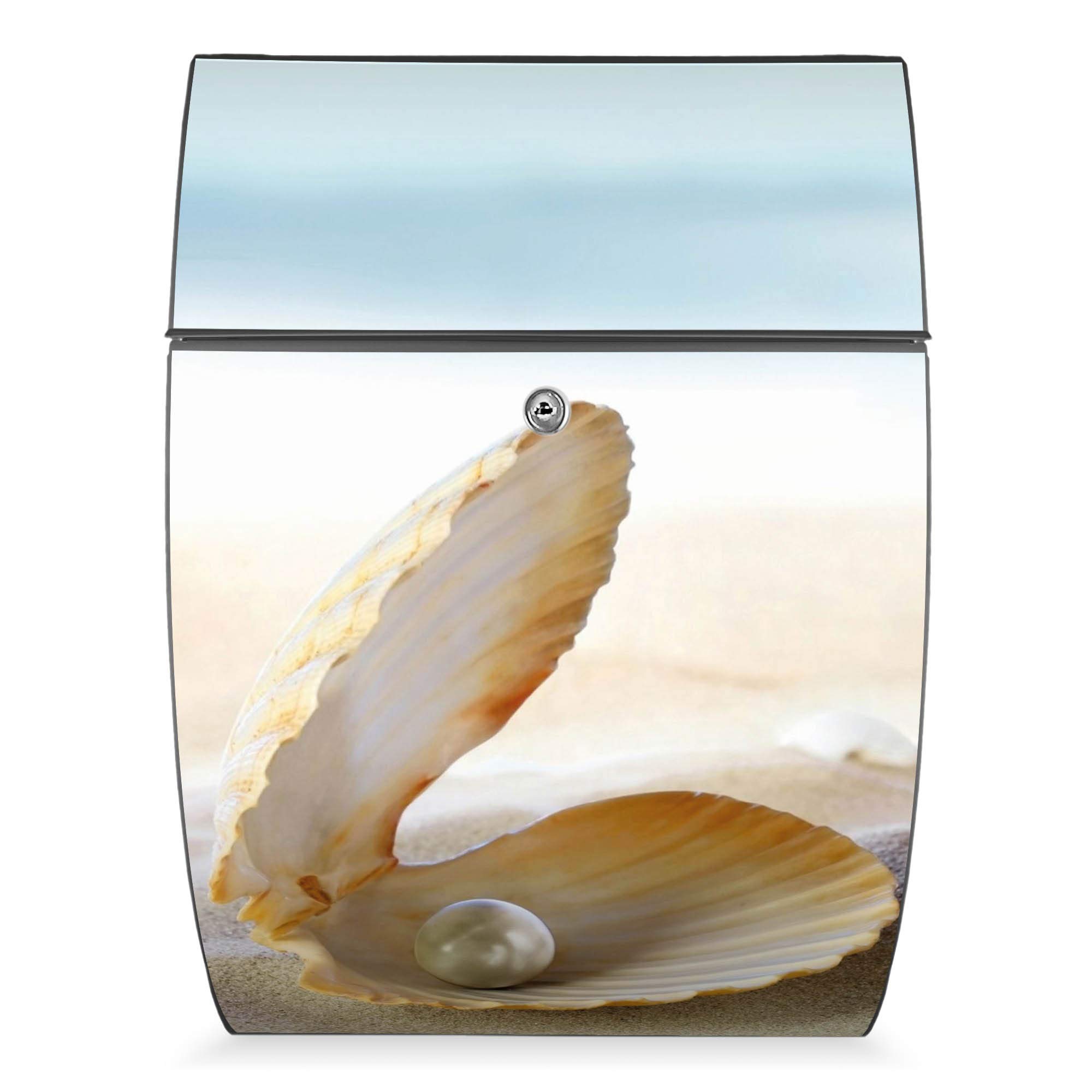 Banjado Riviera 46x33,5x13cm Briefkasten Anthrazit Perlenmuschel